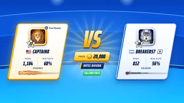 A match intro: both players, face to face